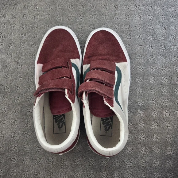 Red and Cream Velcro Sneakers - Picture 6 of 6